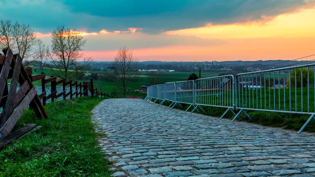 Tour of Flanders with sunset