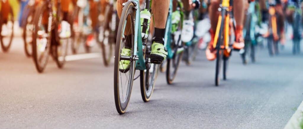 group of cyclists