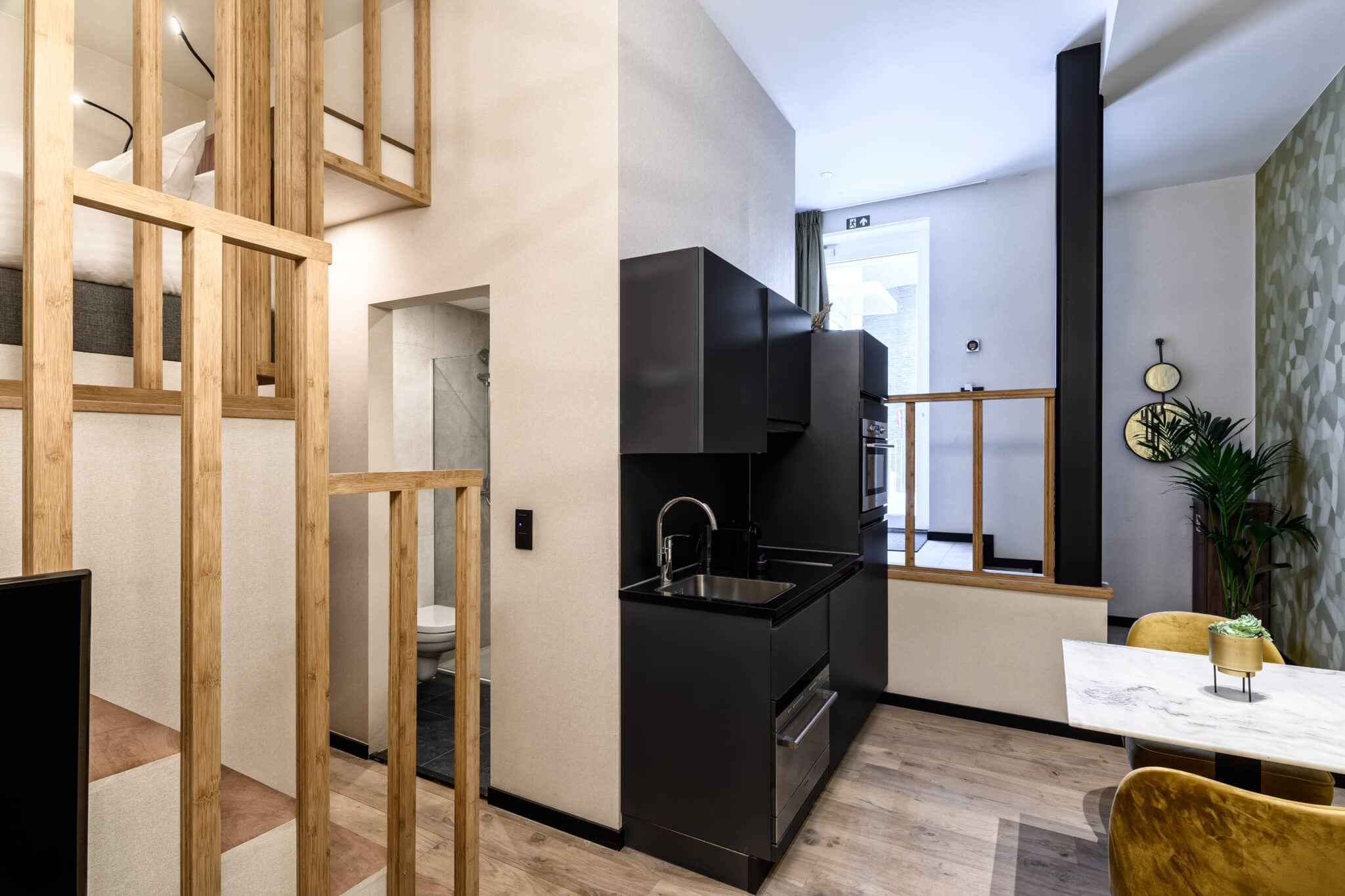 Interior details in Deluxe Studio in Leopold Hotel Oudenaarde